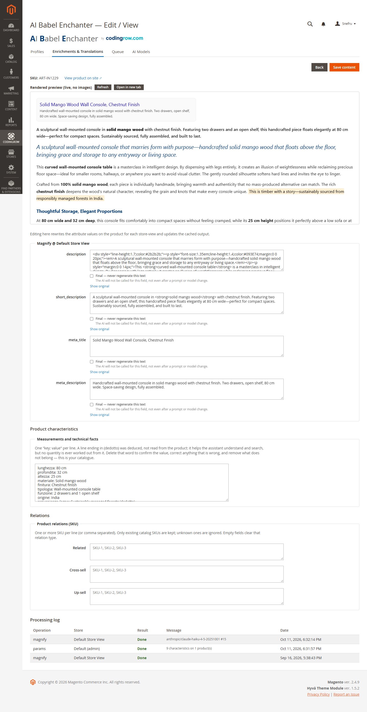Review and edit AI content before or after it is applied.