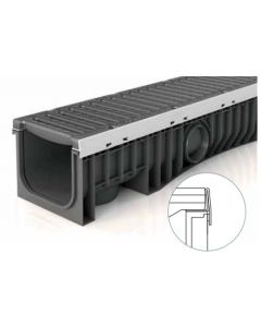 Canaletta  con Tel. in Acc.zinc.comp. di Griglia D400 Larg.258 x 150h x 1000 Lung.